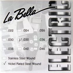 EL032 Отдельная струна, сталь в никелированной оплетке, 032, La Bella