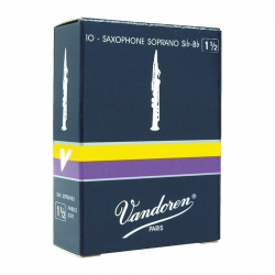 Vandoren Traditional 1.5 10-pack (SR2015)  трости для сопрано-саксофона №1.5, 10 шт.