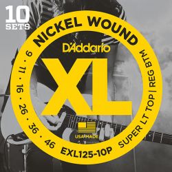 EXL125-10P Nickel Wound , S Light Top/Regular Bottom 9-46,  D'Addariо