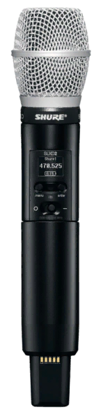 SHURE SLXD2/SM86 H56 ручной передатчик с капсюлем SM86, конденсаторный кардиоидный, 470-638 МГц. Черный