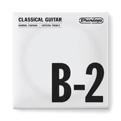 Dunlop DCY02BNS Nylon Crystal Treble B-2  струна B, 2я струна для клас гитары, нейлон, посер медь
