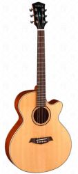 S27-NS Электро-акустическая гитара, с вырезом, с чехлом, матовая, Parkwood