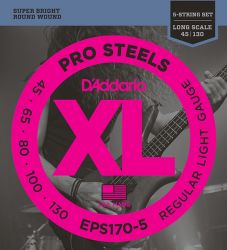 EPS170-5 ProSteels Light, 45-130, Long Scale, D'Addario