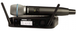 SHURE SLXD24E/B87A H56 цифровая радиосистема с ручным микрофоном Beta 87A, конденсаторным суперкардиоидным, 470-638 МГц. Черный