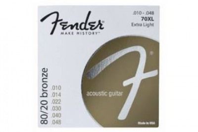 Fender STRINGS NEW ACOUSTIC 70XL 80/20 BRNZ BALL END 10-48