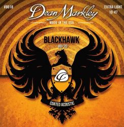 DM8018 Blackhawk 80/20 Комплект струн для акустической гитары, с покрытием, 10-47, Dean Markley