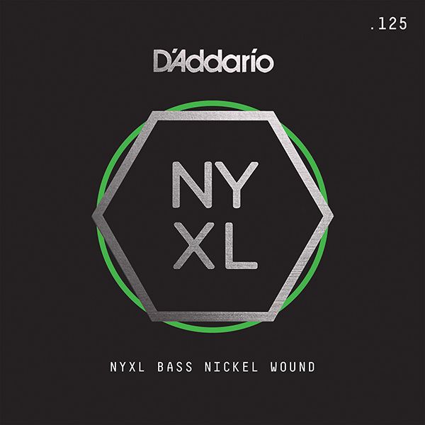 NYXLB125 NYXL Отдельная струна для бас-гитары, никелированная, 125, D'Addario