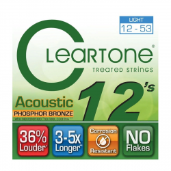 Cleartone 7412  струны для акустической гитары 12-53 фосфор/ бронза