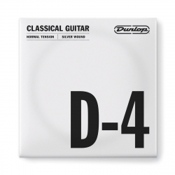 Dunlop DCV04DNS Nylon Silver Wound D-4  струна D, 4я струна для клас гитары, нейлон, посер. медь