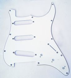 H-1001A Защитная накладка для электрогитары SSS, трехслойная, белая, Caraya
