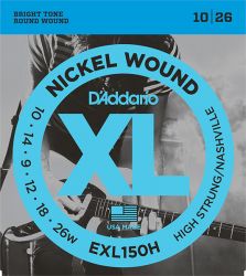 EXL150H Nickel Wound , High-Strung/Nashville Tuning 10-26, D'Addario