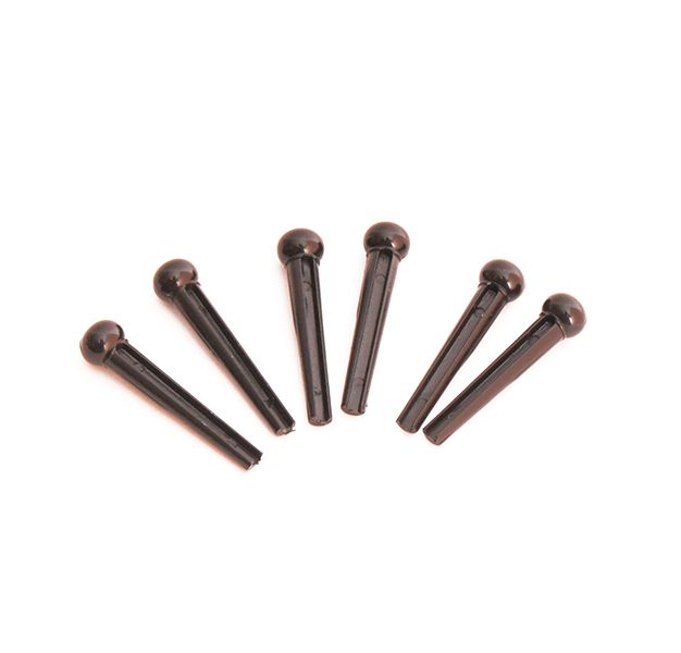 Bridge-pin-bk Фиксатор струн, чёрный с белой точкой, Cort