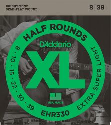 EHR330 Half Round , Extra-Super Light, 8-39, D'Addario