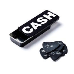 Dunlop JCPT04H Johnny Cash Bold Pick Tin SALE  сувенирный набор медиаторов в пенале, жесткие, 6 шт.