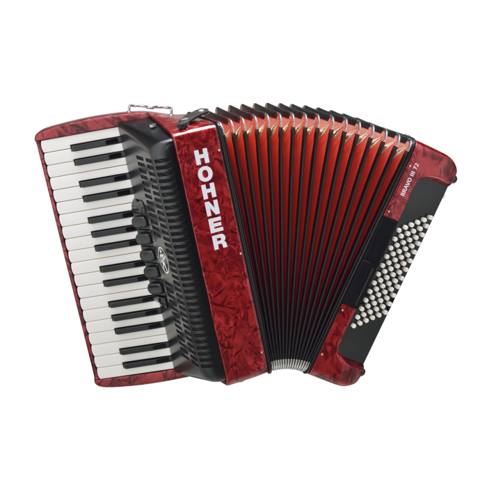 Аккордеон 3/4 HOHNER Bravo III 72 red