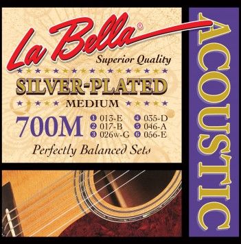 700M Silver-Plated  Medium, 13-56, La Bella