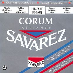 500ARJ Alliance Corum Комплект струн для классической гитары, смешанное натяжение, посеребр, Savarez