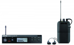 SHURE P3TER112GR K3E Система персонального мониторинга PSM300, 606-630 МГц, пластиковый бодипак P3R, наушники SE112GR