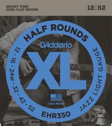 EHR350 Half Round, Jazz Light, 12-52, D'Addario