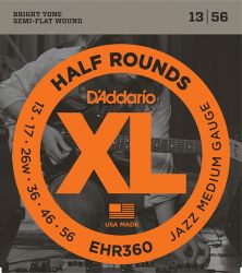 EHR360 Half Round , Jazz Medium, 13-56, D'Addario