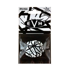 Dunlop EVHP03 Eddie Van Halen White With Black Stripes 6Pack  медиаторы, толщина 0.6 мм, 6 шт.