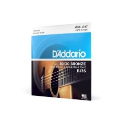 Струны для 12-ти струнной акустической гитары D'ADDARIO EJ36