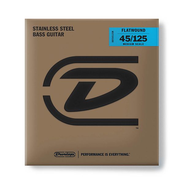 DBFS45125M Flatwound Medium Scale  45-125, Dunlop