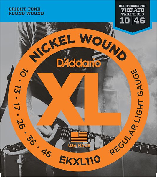 EKXL110 Nickel Wound , Regular Light, усиленные, 10-46, D'Addario