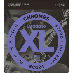 D`Addario ECG24  струны для электрогитары Extra light, хром, 3-я в оплетке, 11-50