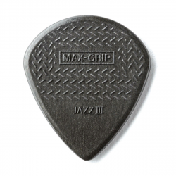 Dunlop 471P3C Max-Grip Jazz III Carbon 6Pack  медиаторы, остр кончик, толщина 1.38 мм, серый, 6 шт.