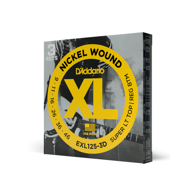 Струны для электрогитары D'ADDARIO EXL125 3D