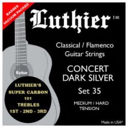 LU-35SC Комплект струн для классической гитары, средне-сильное натяжение, карбон, Luthier