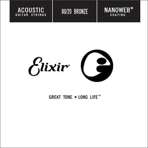15159 Nanoweb Отдельная струна для акустической гитары, бронза 80/20, .059, Elixir