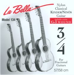 FG134 Комплект струн для уменьшенной 3/4 классической гитары La Bella