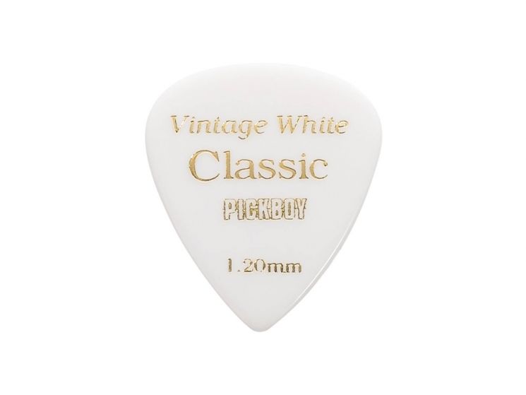 GP-03/120 Celluloid Vintage Classic White Медиаторы 50шт, толщина 1.20мм, Pickboy