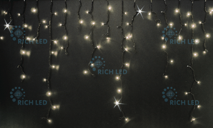 Бахрома светодиодная RICH LED RL-i3*0.9F -B/WW