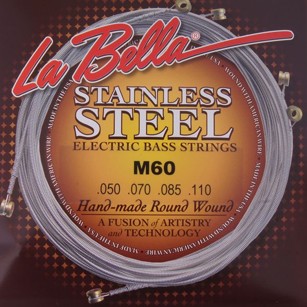 M60M Комплект струн для бас-гитары, Medium, 44-110, La Bella