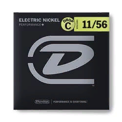 Dunlop DEN1156DC Electric Nickel Performance+  струны для электрогитары, DROP C, никель 11-56