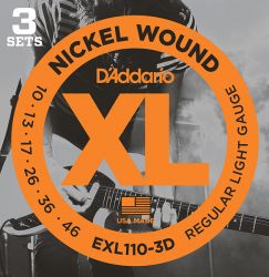 EXL110-3D Nickel Wound , Regular Light, 10-46,  D'Addario