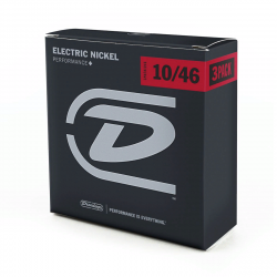 Dunlop 3PDEN1046 Electric Nickel Performance+ 3Pack  3 пачки струн для электрогитары, никель 10-46