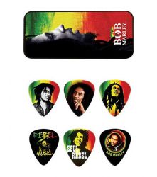 BOB-PT01M Bob Marley Rasta Медиаторы 6шт, средние, в коробочке, Dunlop