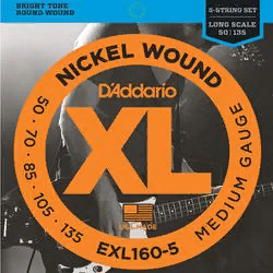 D`Addario EXL-160-5  XL Струны для пятиструнной бас-гитары