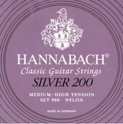 900MHT SILVER 200 Комплект струн для классической гитары нейлон/посеребренные Hannabach