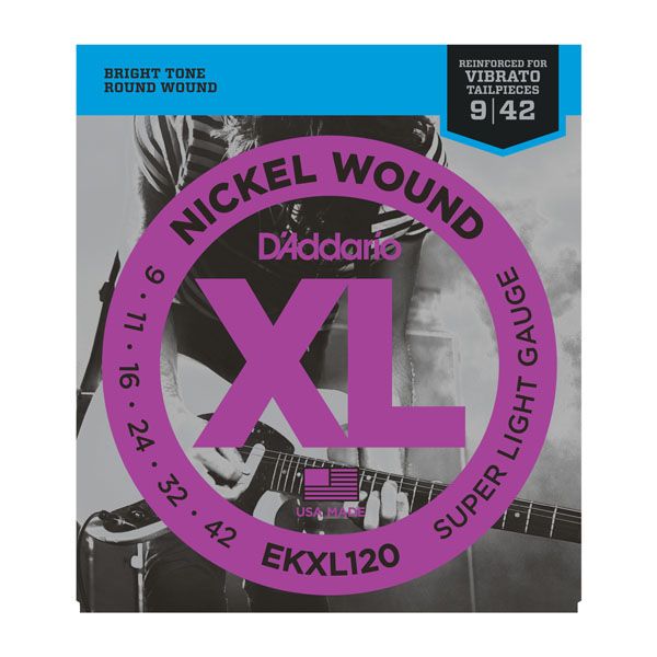 D'ADDARIO EKXL120 Набор 6 струн для гитары электро, сталь 009-042