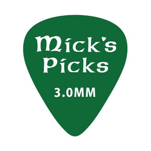 BASS-1 Mick’s Picks Медиаторы для бас-гитары (3шт), толщина 3мм, D'Andrea