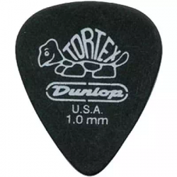 Dunlop 488R1.0  медиаторы Tortex Pitch Black (в уп. 72 шт. )