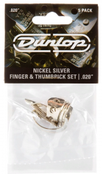 Dunlop 33P020 Nickel Silver Fingerpick 5Pack  когти, толщина 0.2 мм, 5 шт.