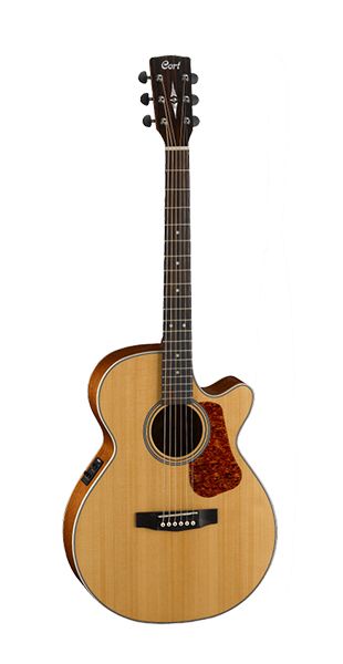 L100F-NS Luce Series Электро-акустическая гитара, с вырезом, цвет натуральный матовый, Cort