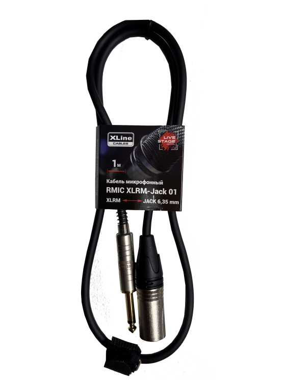Xline Cables RMIC XLRM-JACK 01 Кабель микрофонный  XLR 3 pin male - JACK 6.3 mono длина 1м