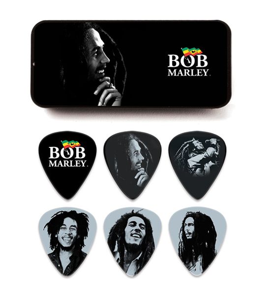 BOB-PT04H Bob Marley Silver Медиаторы 6шт, толстые, в коробочке, Dunlop